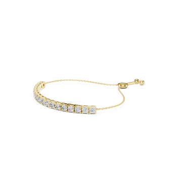 Gold Round Bolo Bracelet Front View